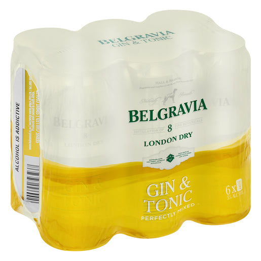 Belgravia Gin & Tonic Can 6 x 440ml