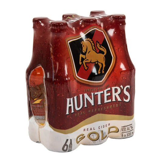 Hunters Gold Cider 6 x 330 ml Bottles