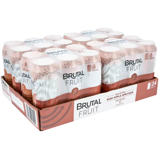 Brutal Fruit Ruby Apple Spritzer Cans 24 x 500ml