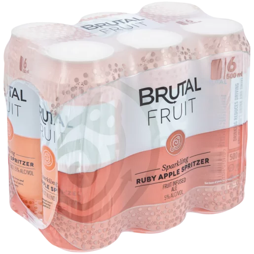 Brutal Fruit Ruby Apple Spritzer Cans 6 x 500ml