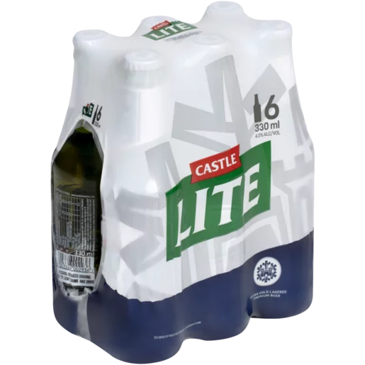 Castle Lite Beer Bottles 6 x 330ml