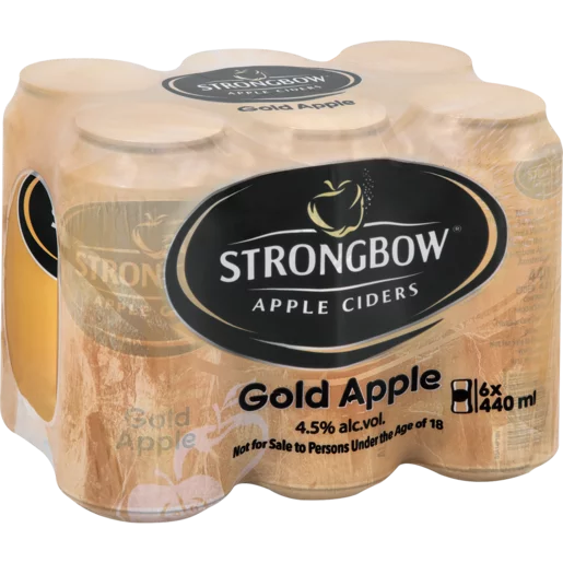 Strongbow Gold Apple Cider Cans 6 x 440ml