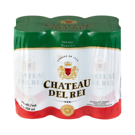 Chateau Del Rei Sweet Perle Sparkling White Wine Can 250ml x 6