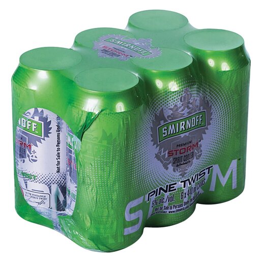 Smirnoff Storm Pine Twist Cans 6 x 440ml