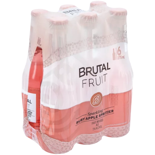 Brutal Fruit Ruby Apple Spritzer 6 x 275 ml Bottles