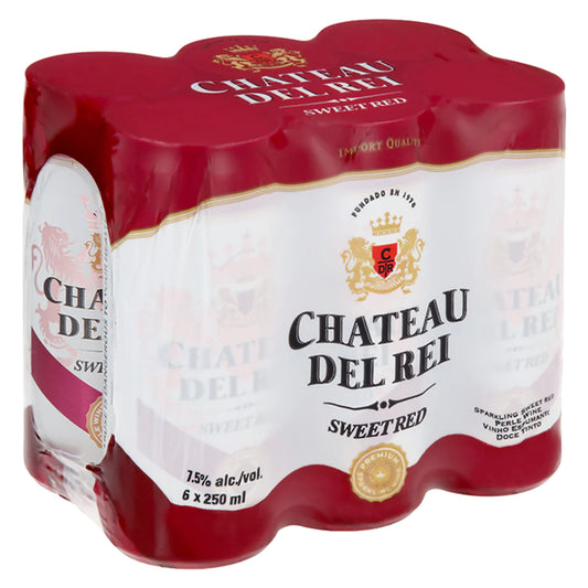 Chateau Del Rei Sparkling Sweet Red Cans 6 x 250ml